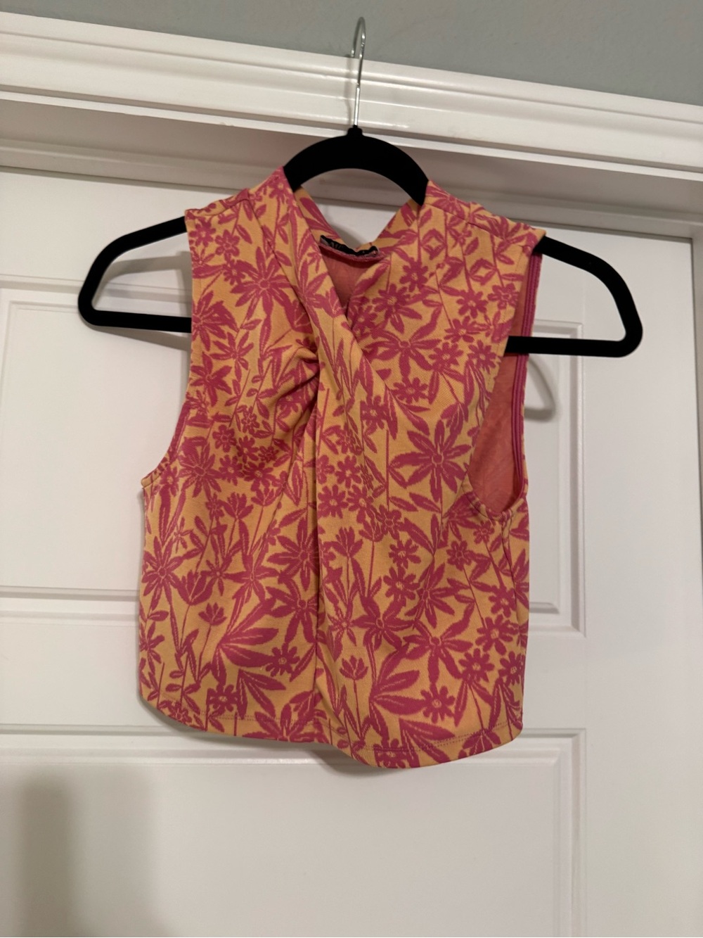 Zara Yellow & Pink Floral Sleeveless Camisole